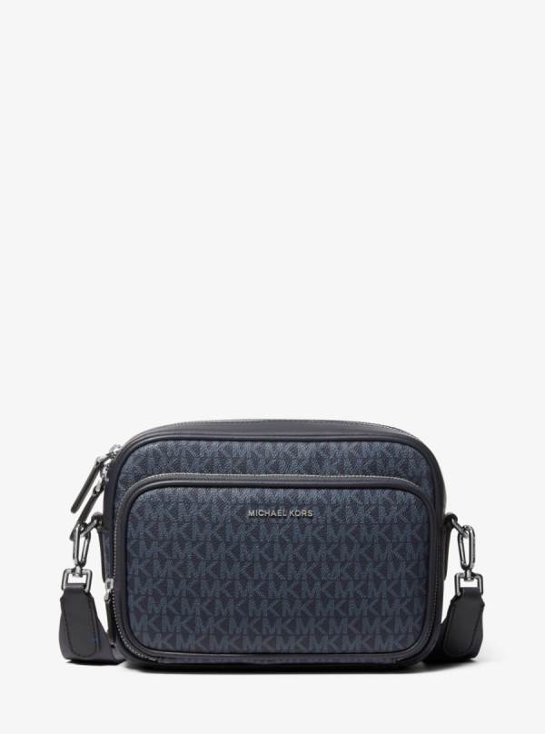 Panske Crossbody Kabelka Michael Kors Hudson Logo Modre - Tasky Michael Kors Outlet | CTIOP-3794